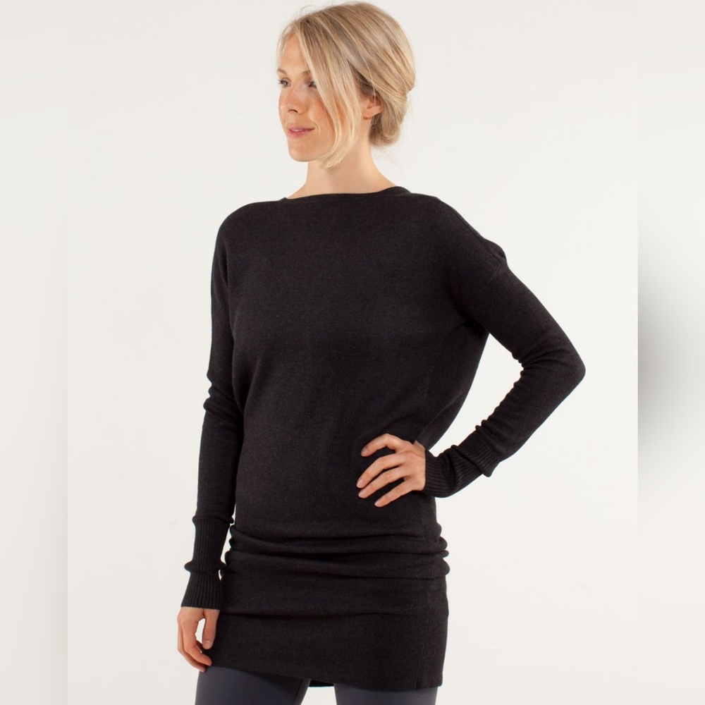 Lululemon Serenity Sweater Wrap Heathered Black / Coal Size 6